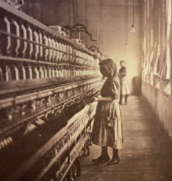 Children working in a textile mill in 1900