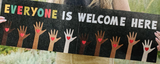 Everyone is welcome poster
