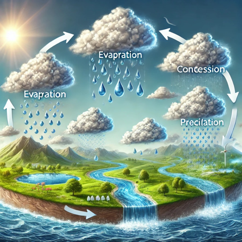 Water cycle by chatGPT